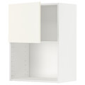 METOD Wall cabinet for microwave oven, white/Vallstena white, 60x80 cm