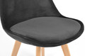 Upholstered Dining Chair Bolonia Lux, black