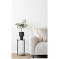 Side Table Leuven, travertine, black