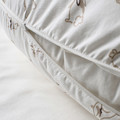 LEN Cover for nursing pillow, rabbit pattern, white, 60x50x18 cm