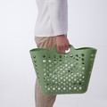 SLIBB Flexible laundry basket, green, 24 l