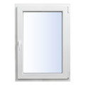 Tilt and Turn Window PVC Triple-Pane 865 x 1435 mm, right, white