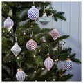 VINTERFINT Decoration bauble, set of 12, glass/mixed colours