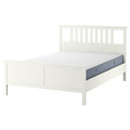 HEMNES Bed frame with mattress, white stain/Valevåg medium firm, 160x200 cm