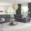 VIMLE Corner sofa, 5-seat, with wide armrests/Gunnared medium grey