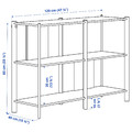 JÄTTESTA Storage combination, white/light bamboo, 200x194 cm