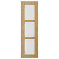 FORSBACKA Glass door, oak, 30x100 cm