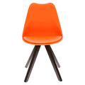 Dining Chair Norden Star Square, black/orange