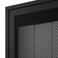 IVAR Cabinet with doors, black mesh, 80x83 cm