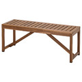 NÄMMARÖ Bench, outdoor, light brown stain, 120 cm