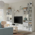 VIHALS TV / bookcase combination, white, 337x37x200 cm