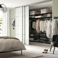 BOAXEL Wardrobe combination, anthracite/metal, 250x40x201 cm