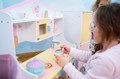 Pastel Wooden Kitchen Large Playset with Accessories & Light 3+