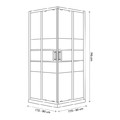 GoodHome Shower Enclosure Beloya 80x80x195cm, chrome/mirror glass