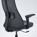 JÄRVFJÄLLET Office chair with armrests, Glose black, 68x68 cm