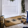 VINTERFINT Door mat, snowflake pattern natural, 60x90 cm