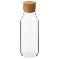 IKEA 365+ Carafe with stopper, clear glass, cork, 0.5 l