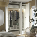 PAX / TONSTAD Wardrobe combination, white/off-white, 150x60x236 cm