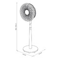 GoodHome Standing Fan Carrao 40cm, white