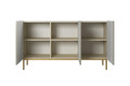 Three-Door Cabinet Nicole 150cm, cashmere/gold legs