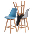 Bar Stool Norden Wood, low, PP, black