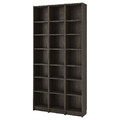 BILLY Bookcase comb with extension units, dark brown oak effect, 120x28x237 cm