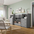 HAUGA TV/storage combination, grey, 277x46x116 cm