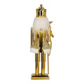 Nutcracker Christmas Decoration 38cm, crown, gold