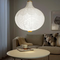 RISBYN Pendant lamp shade, onion shape, white, 57 cm