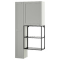 ENHET Storage combination, anthracite/grey frame, 90x32x180 cm