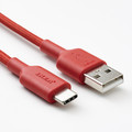 LILLHULT USB-A to USB-C, 1.5 m, red