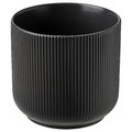 GRADVIS Plant pot, indoor/outdoor black, 12 cm