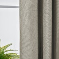 ANNAKAJSA Room darkening curtains, 1 pair, light grey, 145x300 cm
