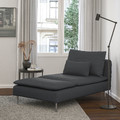 SÖDERHAMN Chaise longue, Fridtuna dark grey