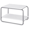 BAGGBODA Side table, white, 71x50 cm