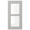 LERHYTTAN Glass door, light grey, 30x60 cm