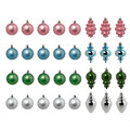 VINTERFINT Tree ornament set of 32, bauble mixed shapes/mixed colours