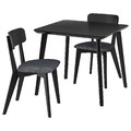 LISABO / LISABO Table and 2 chairs, black/Tallmyra black/grey, 88x78 cm