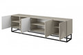 TV Cabinet Asha 200cm, cashmere/black