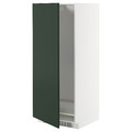 METOD High cabinet for fridge/freezer, white/Havstorp deep green, 60x60x140 cm