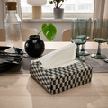 RÖDKNOT Paper napkin, check pattern light brown/black, 16x32 cm, 100 pack