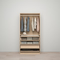 PAX / FORSAND Wardrobe combination, white stained oak effect, white stained oak effect, 100x60x201 cm