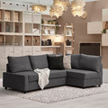 FRIHETEN Cushion, Skiftebo dark grey, 67x47 cm