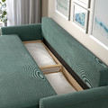 DÅNHULT 3-seat sofa-bed, Kelinge grey-turquoise