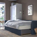 HOLMSUND Corner sofa-bed, Kilanda dark blue