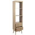 Shelving Unit Klaus, narrow, 2 drawers, natural