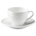 VÄRDERA Coffee cup and saucer, white, 20 cl