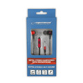 Esperanza Headphones Earphones, red/black