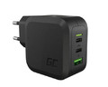 GreenCell Charger 65W EU Plug PD 3.0 QC 3.0 2xUSB-C 1xUSB-A