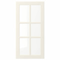 BODBYN Glass door, off-white, 40x80 cm